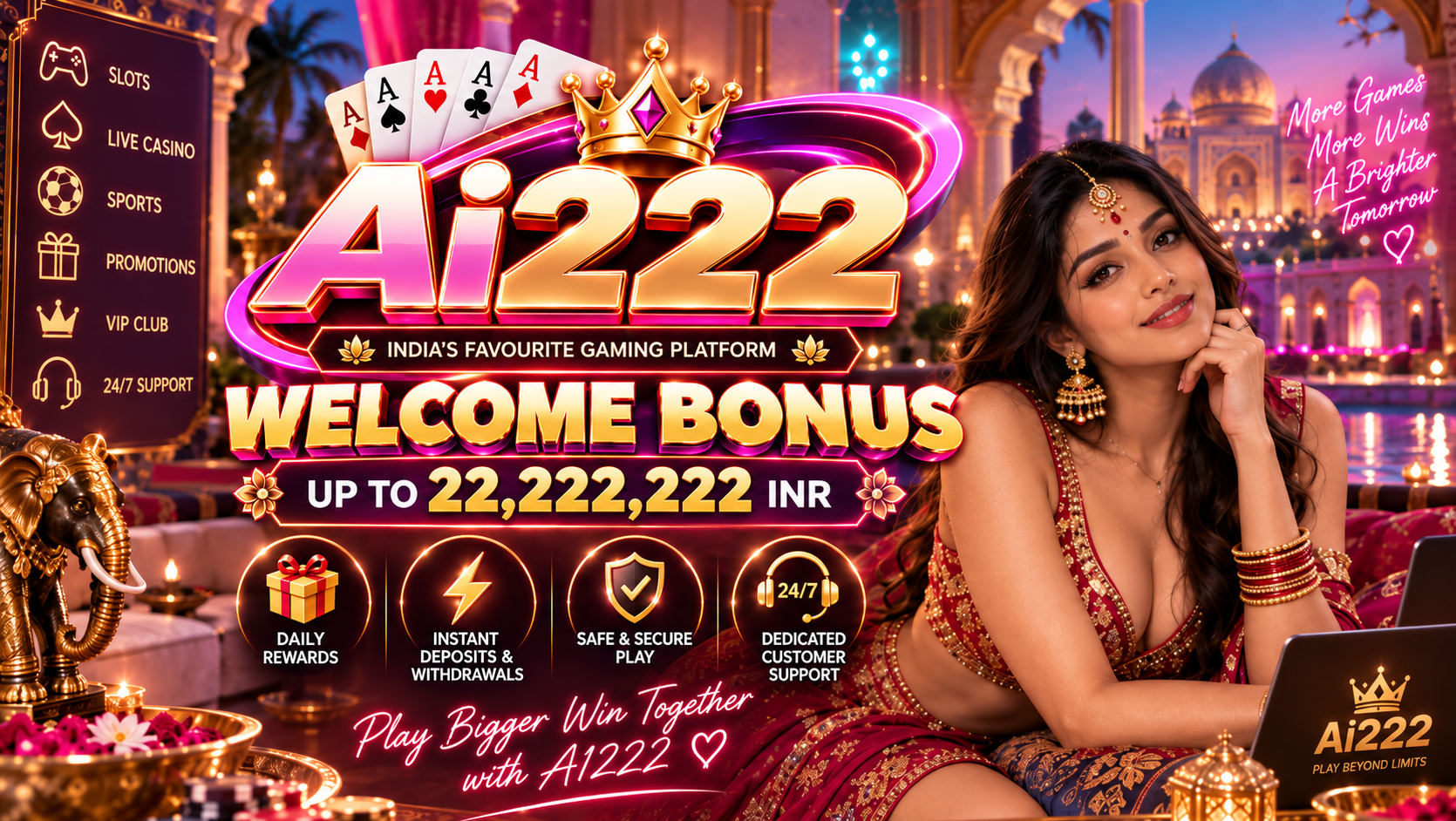 Ai222 Game homepage promotional banner placeholder